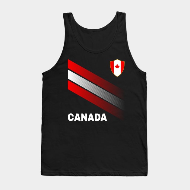 Vintage Canada Sunflower Flag Canada Soccer Lover Tank Top by Sandra Holloman